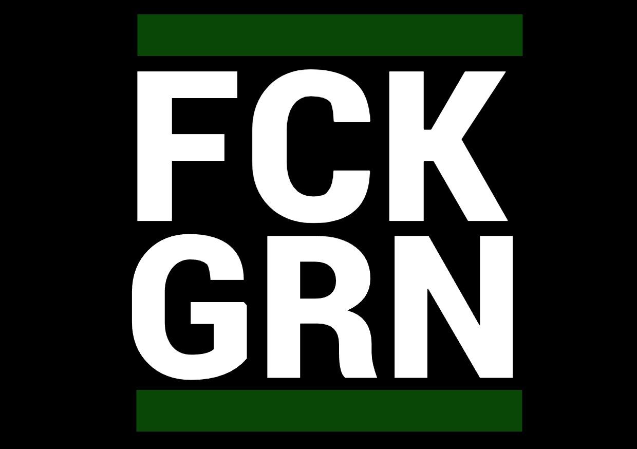FCK GRN Aufkleber