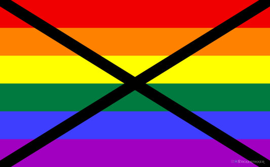 Regenbogen Flagge durchgestrichen Aufkleber